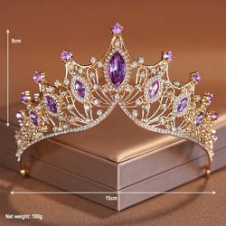 헤드 크라운 헤드 밴드 빅 크라운 뉴 신부 머리 장식 웨딩 보석 무대 파티 유럽 모조 다이아몬드 장식 크라운 액세서리