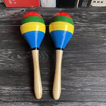 Spot baby hand training g grasping toy thin handle hand rattle sand hammer biteable hammer small ball hand crank supplies grasping gift