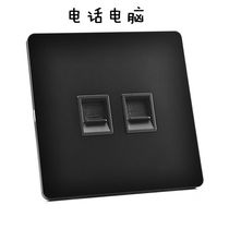 Type 86 Nordic simple style matte black wall switch panel metal lever retro Y switch socket electric