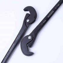 Pipe wrench 8-42 inch electrophoresis black wrench dual-purpose double-headed open quick wrench large open Y port ratchet wrench
