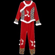 Sufa New Yangko Costume Spring Golden Velvet Square Dance Suit Female National Dance Red Festive Drum Stage Performance