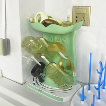 Recommended bottle drain rack for baby bottles and nipples upside-down drying rack baby supplies storage rack hanging drainer