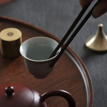 Tea Tea Clip Suit Clip Nipper Tweezers Tea Set Tea Duct Accessories Merit H Fu Tea Pure Copper Tea Set High-end Black Walnuts