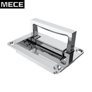 Inline single-sided narrow-edge handle box storage box zinc alloy spring folding handle p hand rotary molding box injection molding box lift