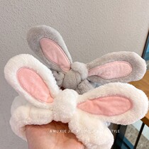 Love three-dimensional rabbit ear headband for womens face wash special anti-slip 1 month domestic maternity hair hoop Korean hair accessories