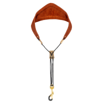 Quick-release saxophone cowhide strap alto tenor treble shoulder thickened and widened strap leather electric blowpipe pass