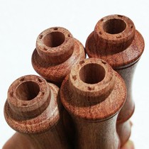 Brass plinth front hoop with wooden handle red flower pear wood solid wood handle to pull the L bell pole special empty bamboo shake rod to cover the cover