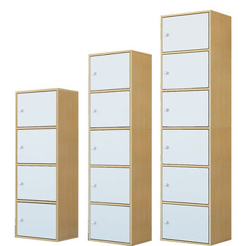 Free shipping for students to increase the fourth floor locking with door cabinet bookcase free combination cabinet storage cabinet employee storage wooden cabinet