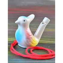 Bird Peacock Rope Ceramic Water Bird Zodiac Whistle Childrens Kindergarten Rewards Lot Toy Water Whistle