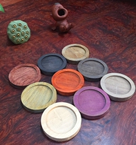 Semi-finished disc base coaster cup holder round wood chip pear black walnut beech wood round hand