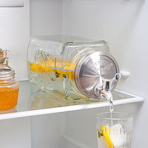 kilner cold kettle with faucet juice can large capacity household cool water bottle glass water bottle refrigerator cold drinking kettle