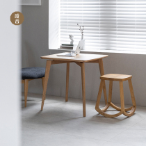 Cheeing sound together coffee table square table solid wood simple small apartment personality creativity 2 people Table household small apartment