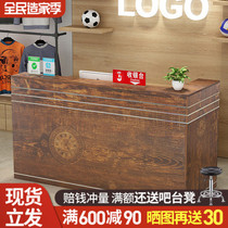 Bar counter clothing store milk tea shop hotel supermarket shop front desk small simple modern reception counter