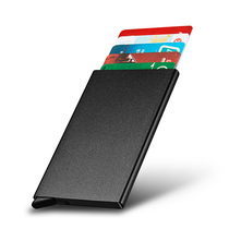  Metal automatic card bag shielding RFID anti-theft brush credit card holder NFCF bank card anti-degaussing ultra-thin small wallet