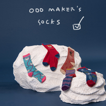 Accompanied by a Viscount 2018 new odd maker fun cotton tide socks Contrast color strange print