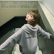 FOG FEAR OF GOD double line ESSENTIALS Tide brand high street loose plus velvet zip jacket sweater men