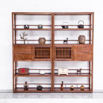  Bogu rack Solid wood Chinese style multi-treasure cabinet shelf display cabinet Tea rack Office antique bookshelf Antique shelf