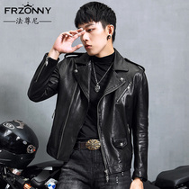 Mens Leather 2021 New Leather Jacket Short Sheep Leather Tanning Machine Car Fashion Youth Fashion Korean Jacket