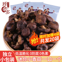 Zhenaido shiitake mushroom crispy ready-to-eat dried dried mushroom bagged fruit and vegetable crunchy snack Mini Mushroom crisp