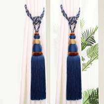 European crystal curtain buckle strap hanging ball tassel A pair of tied rope ornaments Modern simple cable tie strap