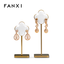 Vansi FANXI original metal earring frame jewelry rack earrings earrings PU white silk plate JS061