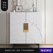 New Chinese household entry five-layer solid wood shoe cabinet simple modern entrance hall cabinet large capacity balcony locker