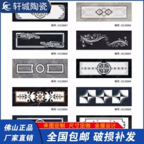 All-porcelain threshold stone tiles into the house room floor tiles modern shape black gold color door stone mosaic pattern tiles