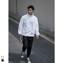 Furnace products Autumn American fashion multi-pocket tooling jacket mens trend high neck sleeve jacket loose jacket