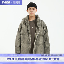 (F426 official store)National tide brand couple hip hop dirty wash down jacket jacket street hiphop loose cotton clothes