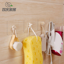 Shuangqing strong viscose adhesive hook bathroom transparent hook kitchen wall no trace adhesive hook door rear nail-free adhesive hook wall hanging