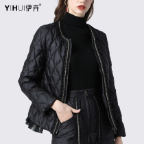 Down jacket womens short jacket light and thin warm small fragrant wind autumn and winter New Fashion large size jacket slim foreign style