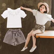 Girl Summer Suit Foreign Air 2020 New Summer Clothing Fashion Nets Red 12 CUHK 15-year-old Summer Girls 13