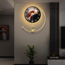 Night Wall Clock 2022 Red Household Living Room silent watches upscale new 2021 high - end fashion hanging clock