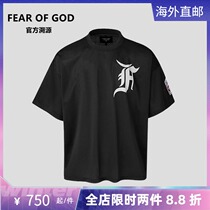 FEAR OF GOD Mainline Mesh Badge Badge Genders High Street Trend Easing Bieber Shorter Sleeve T-Shirt Summer