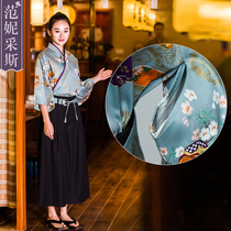 Fanny Cess Japanese restaurant front desk welcome overalls female daily food shop work clothing sushi restaurant waiter Sheng Qiu