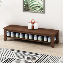 Gefei thick shoe stool bench simple shoe shelf storage shoe cabinet multi-layer home door solid wood can sit on the locker bamboo