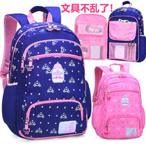 Elementary school girls school bag girl 1-3-6 grade children 6-12-year-old girl Princess light minus negative girl Han version backpack