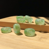 (Support re-inspection) Xishi Xinjiang Hetian jade apple green ring ring female mens model