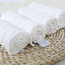 Gauze towel pure cotton absorbing white 6 layers of kindergarten towel baby wiping hands and sweating adult cleaning towel direct sales