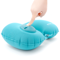 Press-type inflatable U-type pillow neck pillows for airplane train travel travel portable protective neck pillows