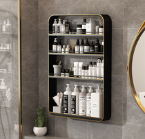 Punch-free toilet rack Wall Wall bathroom wash table toilet top shelf cosmetics storage rack