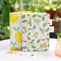 NOTE FOR Official Summer Limited Cloth Handbook Cover A5A6 Bookwear 《 Summer Theme 》 Daisy Lemon Tea Loquat Laptop Handbook Clothing