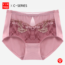 Vibrant tree summer thin panties lace embroidered bag crotch middle waist triangle pants pure cotton antibacterial crotch