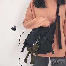  New trendy brand messenger bag mens and womens street hip-hop Harajuku functional canvas bag ins shoulder bag tooling bag school bag