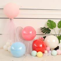 Net red 36 inch crystal wave ball macaron color creative scene layout decoration childrens birthday party balloon