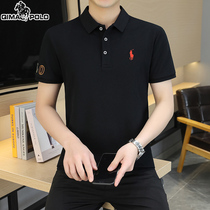 Paul POLO shirt men turn over short sleeves T-shirt Summer teenagers pure cotton high-end embroidered pony half sleeves