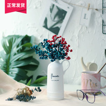 (Mountain Tree) Nordic air-dried flower suit imported Yongsheng bouquet full of stars with vase swing pieces at home