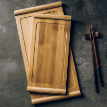 All bamboo and wood tray Japanese restaurant wine set tea set tray wooden plate rectangular size tableware accessories