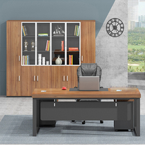 Simple modern managers table 1 8 m single desk boss table supervisor work room desk and chair combination