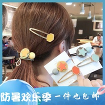 Head rope simple student Korean girl hairclip macaron color hipster children cartoon Daisy animal hairclip set